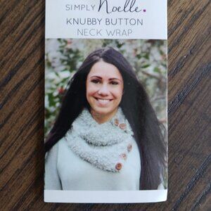Neck Wrap Scarf by Simply Noelle Cozy Warm Knubby Button